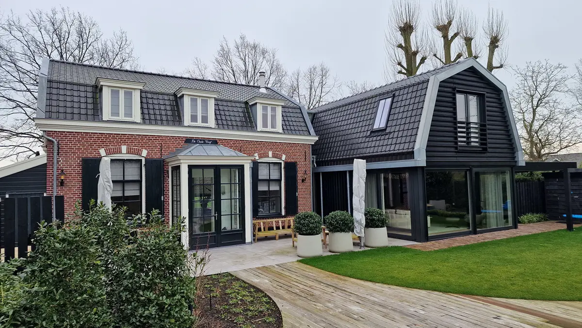 Verbouw woning aan de Vecht met nieuw bijgebouw aan de Mijndensedijk, ontwerp architect Loenen aan de Vecht